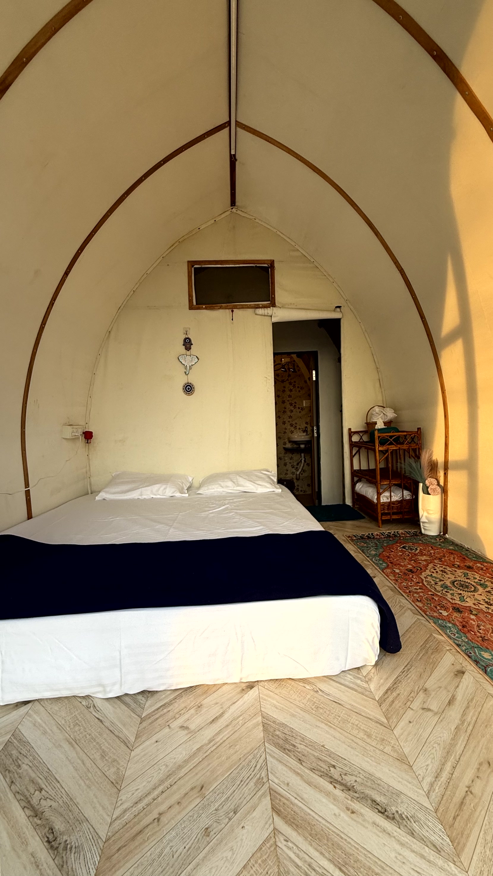 Glamping pod interior