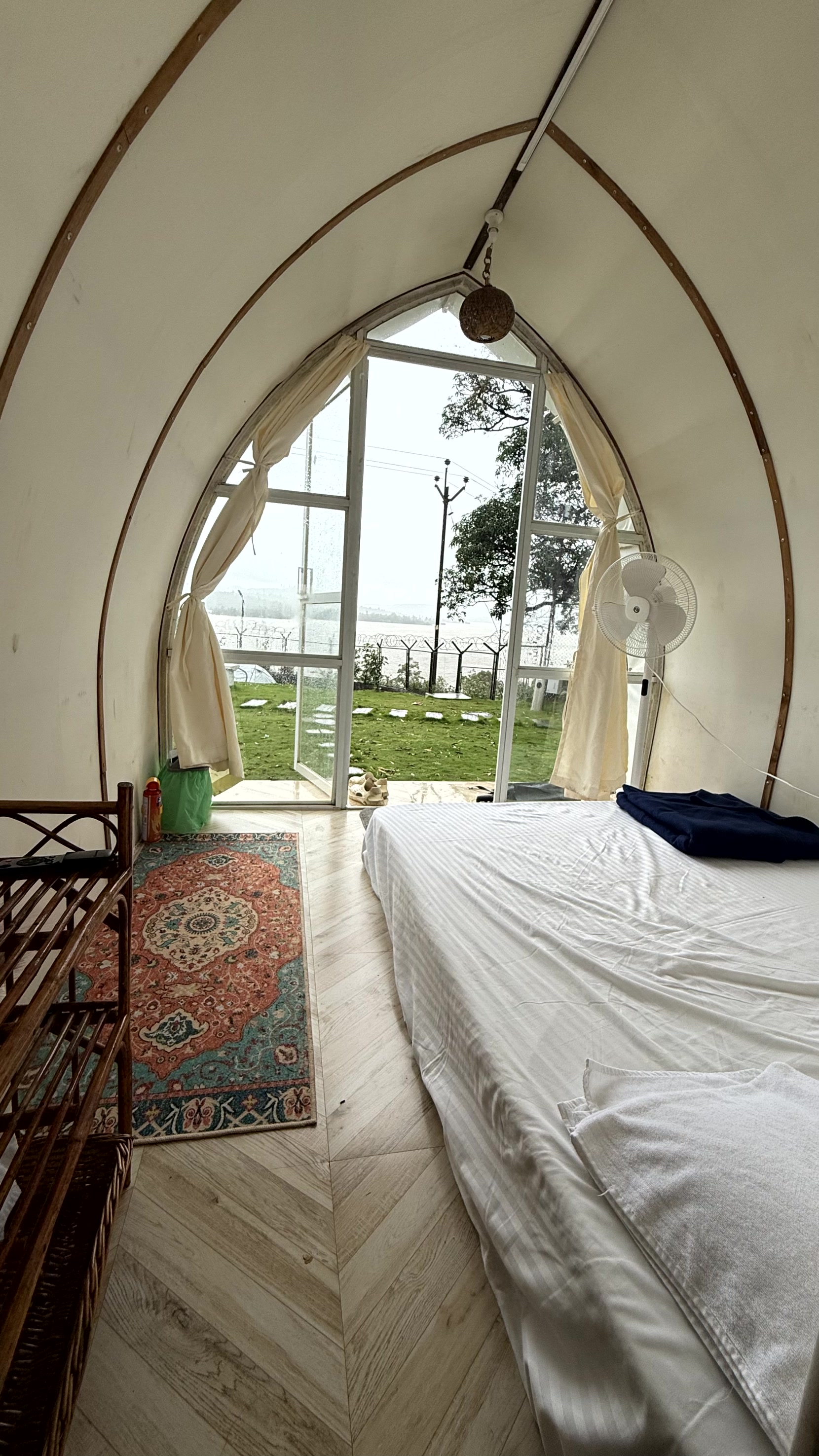 Glamping pod surroundings