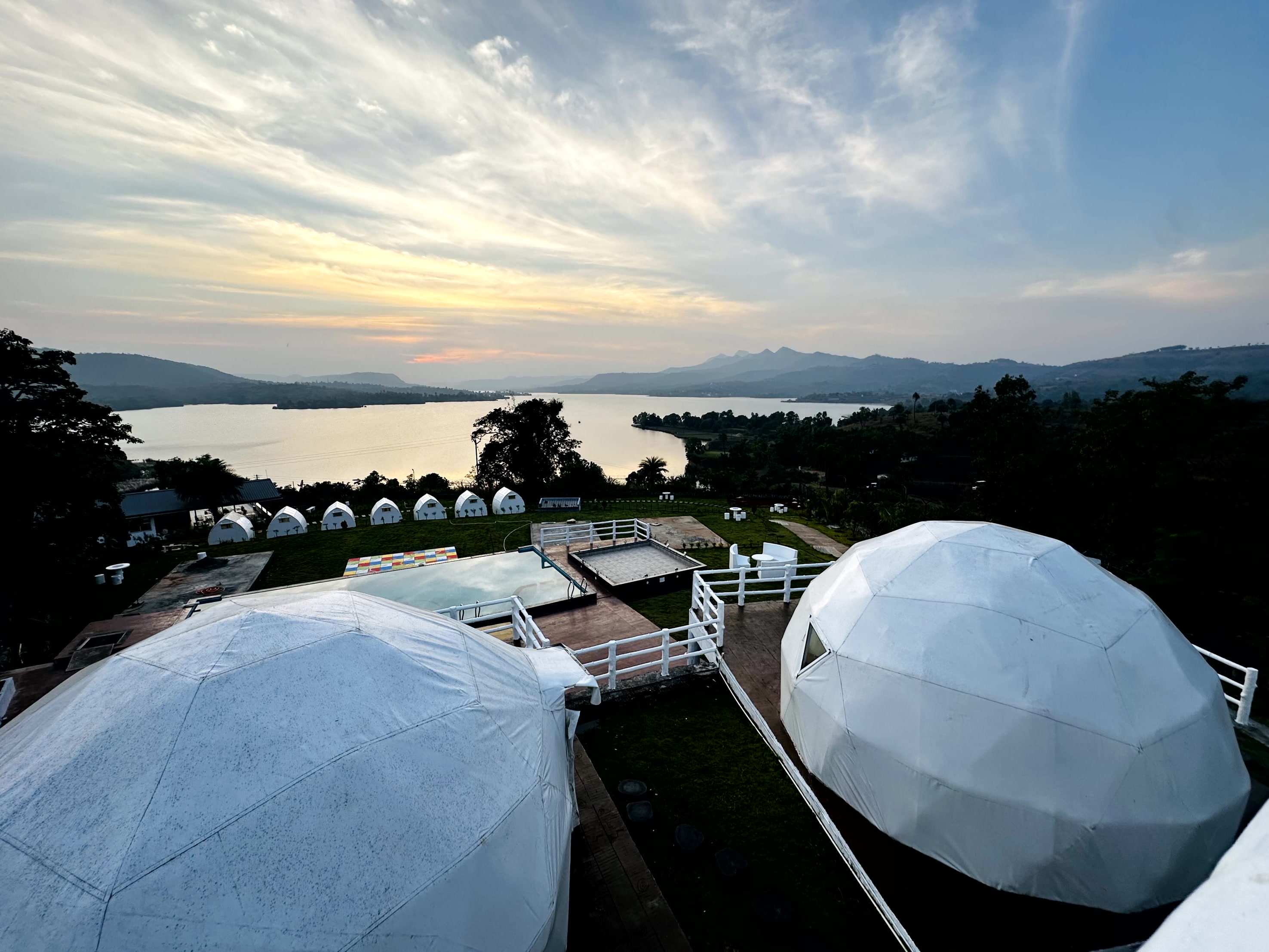 Lemon Leaf Resort Bhor Pune infinity pool glamping