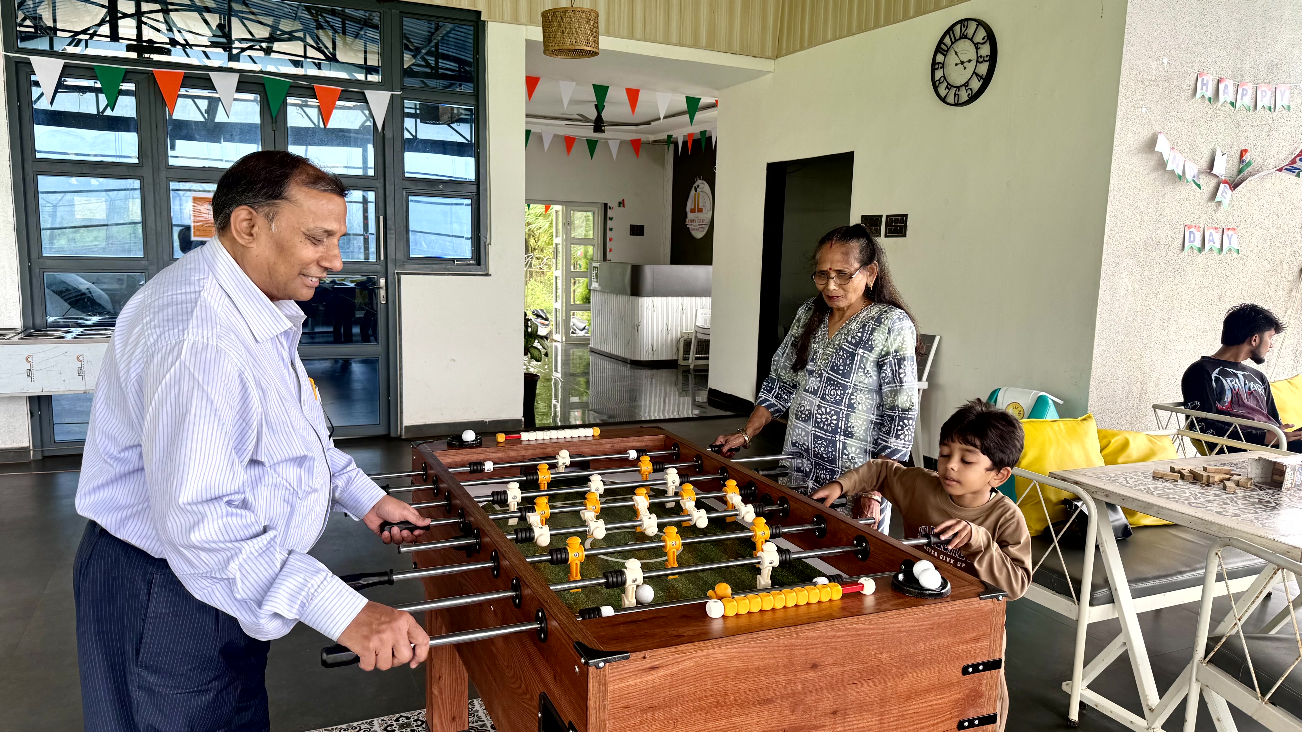 Foosball table at Lemon Leaf Resort
