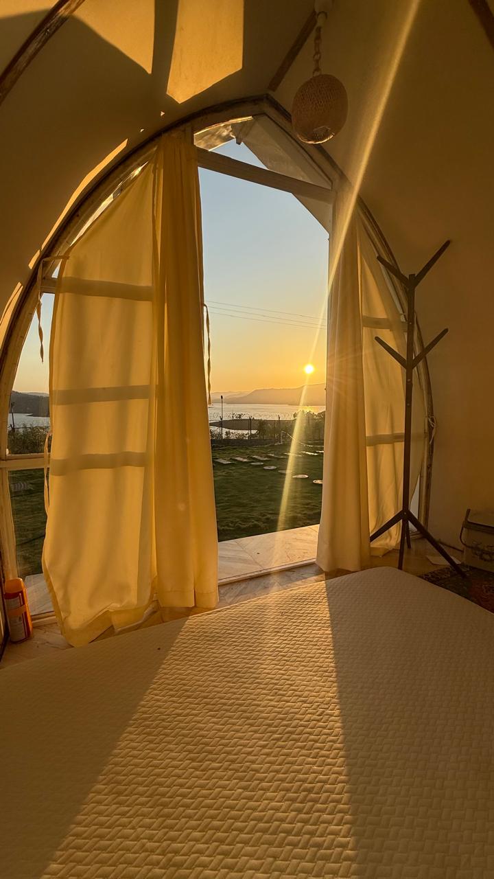 Luxury tent interior at Lemon Leaf Resort